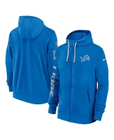 Nike Men's Blue Detroit Lions 2024 Sideline Club Full-Zip Hoodie