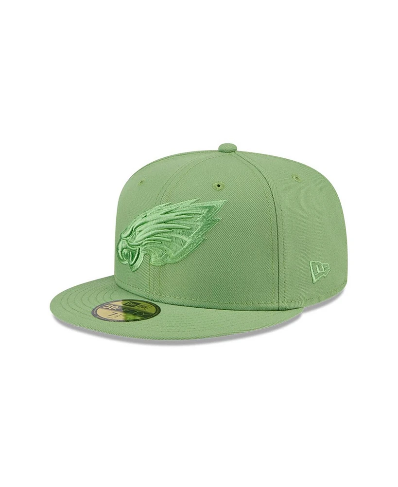 New Era Men's Green Philadelphia Eagles Color Pack 59FIFTY Fitted Hat