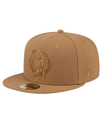 New Era Men's Tan Boston Celtics 59FIFTY Fitted Hat