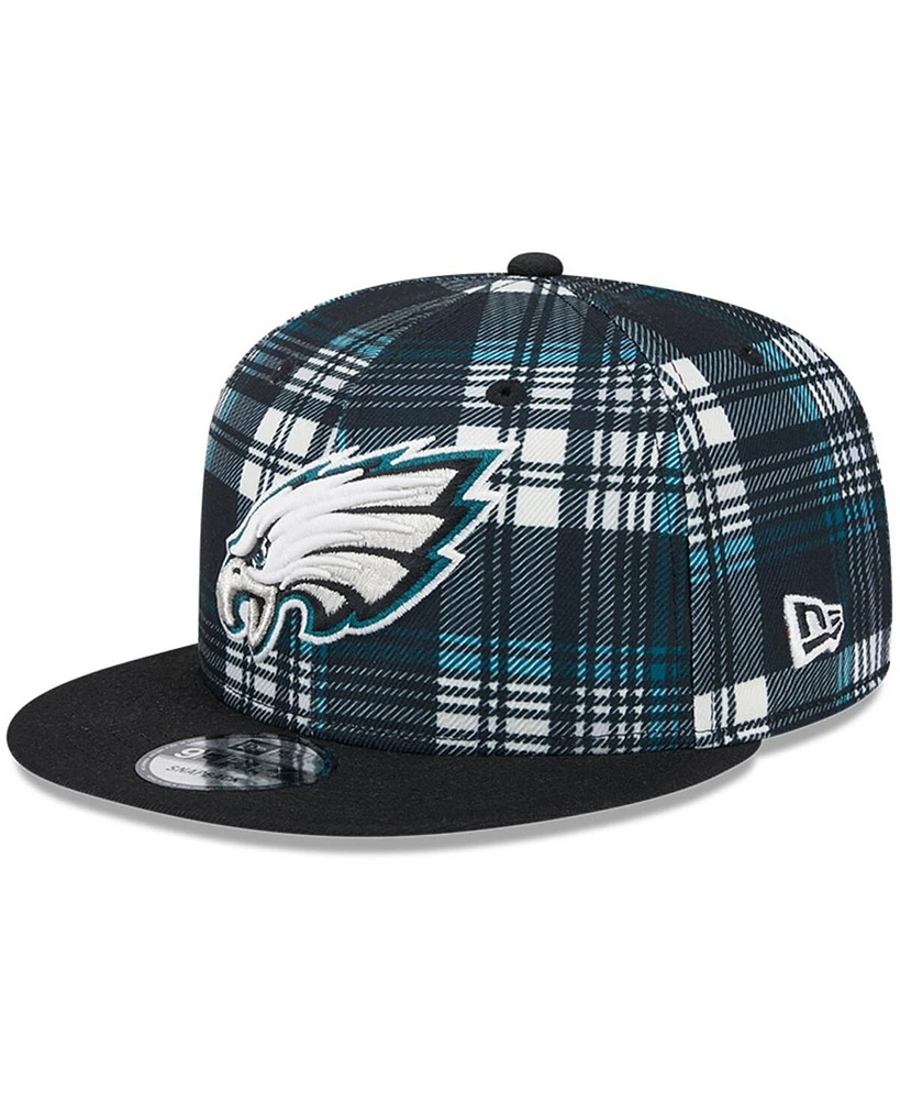 New Era Men's Black Philadelphia Eagles 2024 Sideline Statement 9FIFTY Snapback Hat