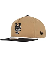 New Era Men's Khaki/Black New York Mets Golfer Snapback Hat