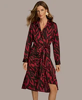 Donna Karan New York Women's Printed Tie-Waist Dress