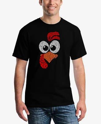 La Pop Art Men's Turkey Face Word T-Shirt