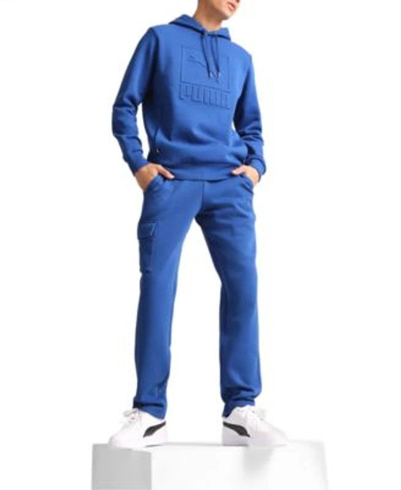 Puma Mens Embossed Fleece Hoodie Track Pants