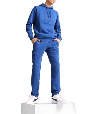 Puma Mens Embossed Fleece Hoodie Track Pants