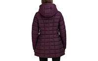 Hfx Women's Heavyweight Box Quilted Winter Puffer Parka Jacket