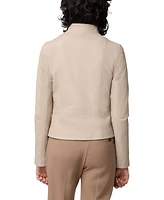 Soia & Kyo Women's Saskia-l Slim-Fit Leather Jacket With Stand Collar