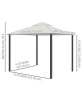 Streamdale Furniture 10' x 12' Patio Gazebo with Netting and Metal Frame