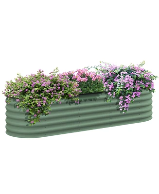 Simplie Fun 6.5' Galvanized Raised Garden Bed Kit