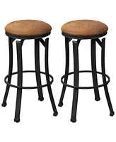 Simplie Fun Vintage Bar Stools with Footrest (Set of 2)