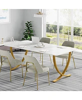 Tribesigns Executive Desk, 63” W x 31.5” D Large Office Desk, Modern Computer Desk Conference Table Meeting Room Table, Business Furnitu