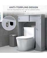Over the Toilet Storage Cabinet w/ Adjustable Shelves, Toilet Rack