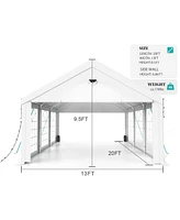 Streamdale Furniture 13x20FT Heavy Duty Canopy Tent with Sidewalls