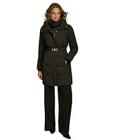 Donna Karan New York Women's Belted Bibbed Puffer Coat