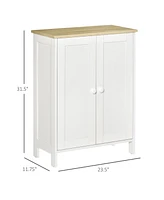 Streamdale Furniture White Double Door Storage Cabinet