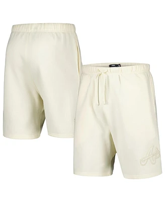 Pro Standard Men's Cream Atlanta Braves Neutral Fleece Shorts