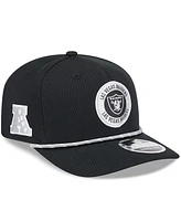 New Era Men's Black Las Vegas Raiders 2024 Sideline 9SEVENTY Stretch-Snap Hat