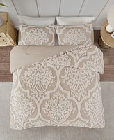 Madison Park Viola Damask 3-Pc. Comforter Set