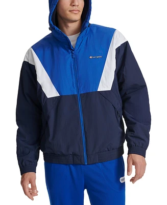 Champion Men's Retro Taslon Color Block Performance Hooded Jacket