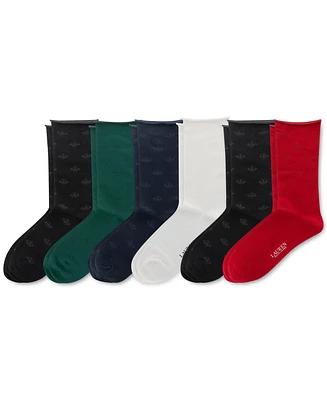 Lauren Ralph Lauren Women's 6-Pk. Deco Roll-Top Slack Socks