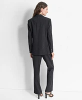 Dkny Women's Studded Pinstriped Single-Button Blazer