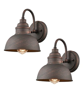 Moose 2-Pack Farmhouse Indoor/Outdoor Wall Sconce Metal Barn Light