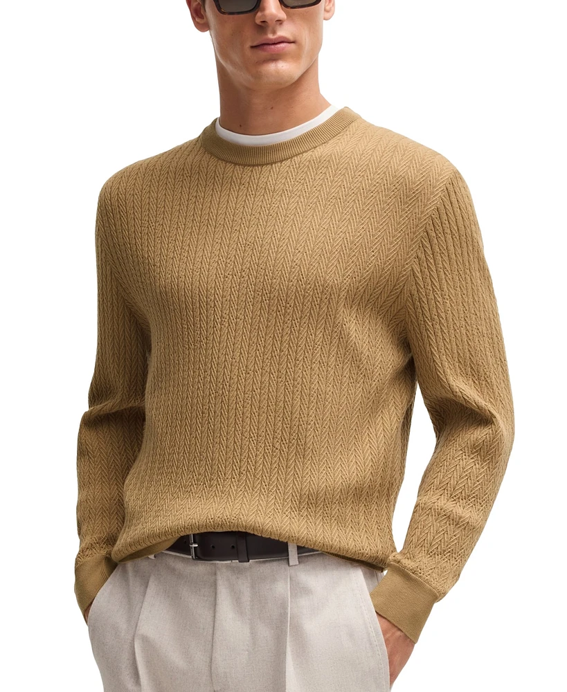 Boss by Hugo Men's Wool-Blend Knitted Sweater