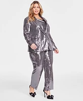 I.n.c. International Concepts Plus Sequined Blazer, Created for Macy's