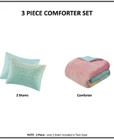 Mi Zone Primrose Ombre Shaggy Faux Fur 3-Piece Comforter Set