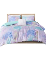 Intelligent Design Cassiopeia Watercolor Tie Dye -Pc. Duvet Cover Set