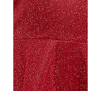 City Studios Juniors' Glitter Rhinestone Sleeveless Fit & Flare Dress