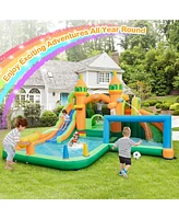 Vebreda Kids Inflatable Water Slide for Yard Lawn with 735W Blower