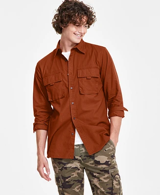 Sun + Stone Men's Andre Long Sleeve Button-Front Shirt, Created for Macy's