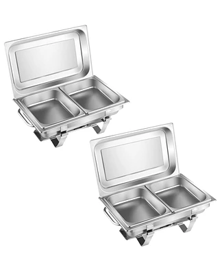 Givimo 2 Packs Stainless Steel Full-Size Chafing Dish