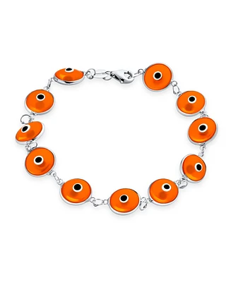 Bling Jewelry Protection Good Luck Amulet Strand Bracelet Multicolor Evil Eye Beads 7-7.5 Inch