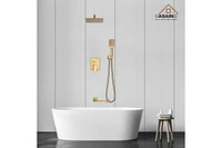 Casainc Built-In Shower Faucet System with 3-way Diverter Pressure-balanced Valve Included