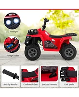 Vebreda 6V Kids Ride On Electric Atv with Led Headlights and MP3 Player-Pink
