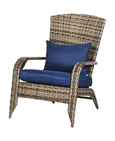 Outdoor Rattan Fire Pit Chair with Cushions
