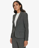 Calvin Klein Petite Single-Button Peak-Lapel Blazer