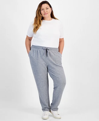 Style & Co Plus Yummy Fleece Drawstring Pants, Created for Macy's