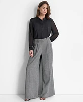 Dkny Women's High-Rise Wide-Leg Pants