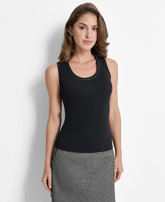 Dkny Women's Scoop-Neck Sleeveless Rib-Knit Sweater