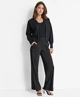 Dkny Women's Contrast-Trim Long-Sleeve Cardigan