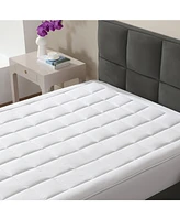 Circles Home Circleshome Ultra-Plush Down Alternative Cotton Top Mattress Pad White California King