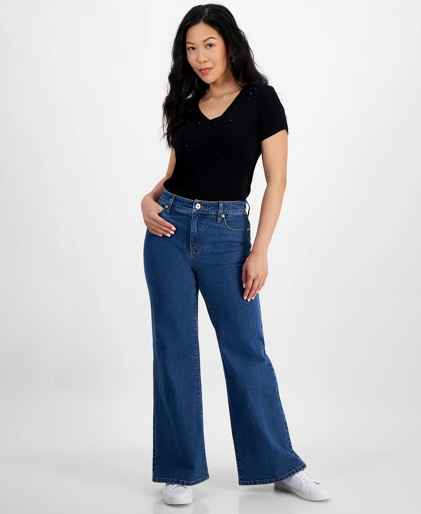 I.n.c. International Concepts Petite Wide-Leg Jeans, Created for Macy's