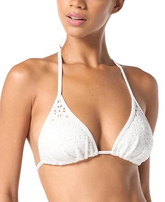 Michael Kors Women's Laser Cut Triangle Bikini Top