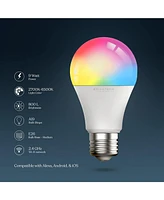 Brightech Smart Led Rgb Color Changing Light Bulb - A19, Dimmable, Frosted