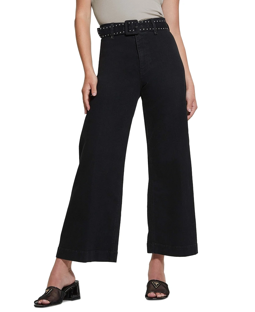 Guess Women's Dakota High-Rise Seamless Wide-Leg Jeans