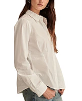 Lucky Brand Women's Cotton Peplum Shirt