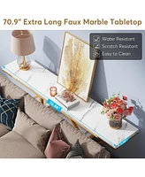 Tribesigns 70.9 inch Extra Long Console Table, Modern Sofa Table Behind Couch with Storage, 4 Tier Entryway Accent Table for Living Room, Hallway, Ent